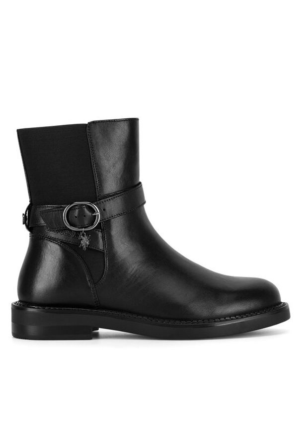 U.S. Polo Assn. Botki ZOFIA001W/DLE1 Czarny. Kolor: czarny. Materiał: skóra