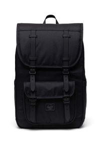 Herschel plecak 11391-05881-O Little America Mid Backpack kolor czarny duży gładki. Kolor: czarny. Materiał: włókno, materiał. Wzór: gładki #1