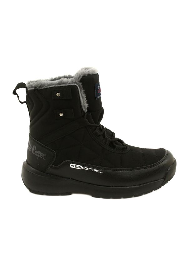Buty Na Futerku Softshell Lee Cooper LCJ-21-17-0590L czarne. Kolor: czarny. Materiał: softshell, futro. Szerokość cholewki: normalna. Sezon: zima