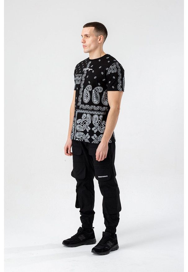 Hype t-shirt bawełniany kolor czarny wzorzysty. Okazja: na co dzień. Kolor: czarny. Materiał: bawełna. Styl: casual