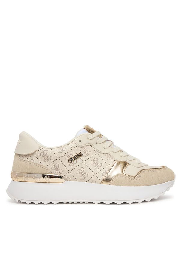 Sneakersy Guess. Kolor: beżowy
