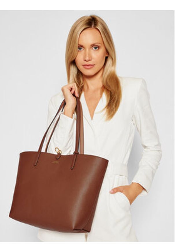 Lauren Ralph Lauren - LAUREN RALPH LAUREN Torebka Rvrsble Tote 431795329002 Brązowy. Kolor: brązowy. Materiał: skórzane