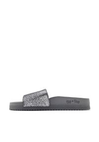 Flip*Flop - Klapki basenowe damskie Flip Flop Pool Metallic. Kolor: szary. Sezon: lato. Styl: sportowy