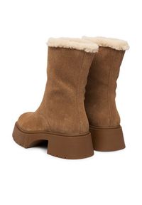 Coach Botki Leah Platform CCH85 Brązowy. Kolor: brązowy. Materiał: zamsz, skóra. Obcas: na platformie #2