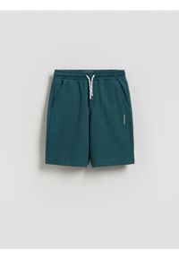 Reserved - Bawełniane szorty - morski. Kolor: morski. Materiał: bawełna