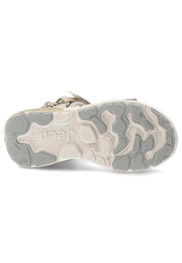 Beżowe Sandały Jeep Stylowe Sportowe Obuwie Damskie. Okazja: na spacer. Zapięcie: rzepy. Kolor: beżowy. Materiał: materiał. Sezon: lato. Styl: elegancki, sportowy