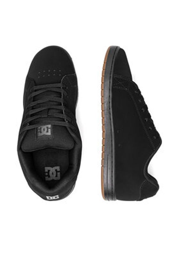 DC Sneakersy GAVELER ADYS100536-BGM Czarny. Kolor: czarny. Materiał: skóra