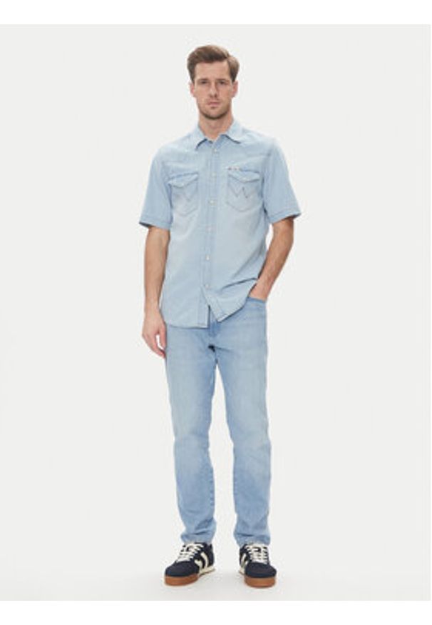 Wrangler Polo 112365466 Biały Regular Fit. Typ kołnierza: polo. Kolor: biały. Materiał: bawełna