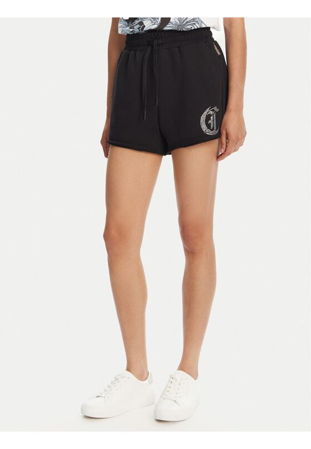 Just Cavalli Szorty sportowe 78PADE08 Czarny Loose Fit. Kolor: czarny. Materiał: bawełna