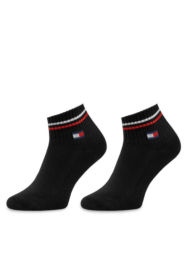 TOMMY HILFIGER - Tommy Hilfiger Zestaw 2 par niskich skarpet unisex 701228177 Czarny. Kolor: czarny. Materiał: bawełna