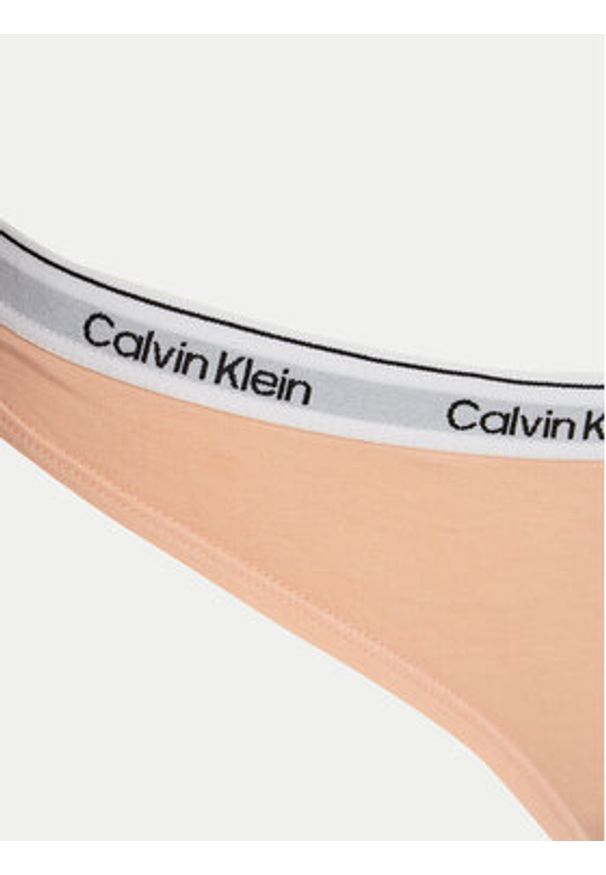 Calvin Klein Underwear Komplet 3 par stringów 000QD5209E Kolorowy. Materiał: bawełna. Wzór: kolorowy