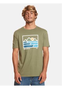 Quiksilver T-Shirt Landscapelines Tees EQYZT07450 Khaki Regular Fit. Kolor: brązowy. Materiał: bawełna #1