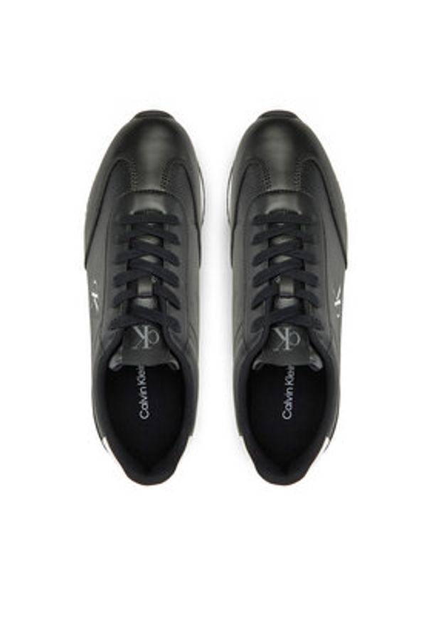 Calvin Klein Jeans Sneakersy Runner Laceup Tc YM0YM01187 Czarny. Kolor: czarny. Materiał: skóra
