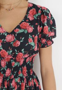 Born2be - Czarna Sukienka Aethiliana. Kolor: czarny. Długość rękawa: krótki rękaw. Długość: mini #6