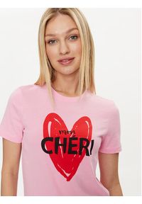 only - ONLY T-Shirt Loovi 15316996 Różowy Regular Fit. Kolor: różowy. Materiał: bawełna #3