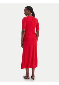 TOMMY HILFIGER - Tommy Hilfiger Sukienka koktajlowa Festive WW0WW47872 Czerwony Slim Fit. Kolor: czerwony. Materiał: wiskoza. Styl: wizytowy #5
