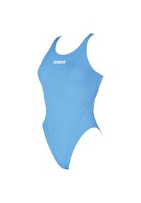 Strój kąpielowy damski Arena Solid Swim Tech High. Kolor: niebieski