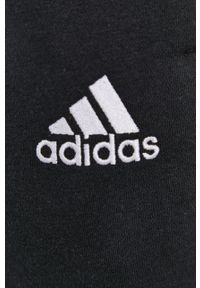 Adidas - adidas Spodnie GM1089 męskie kolor czarny gładkie. Kolor: czarny. Materiał: poliester, dzianina. Wzór: gładki #4