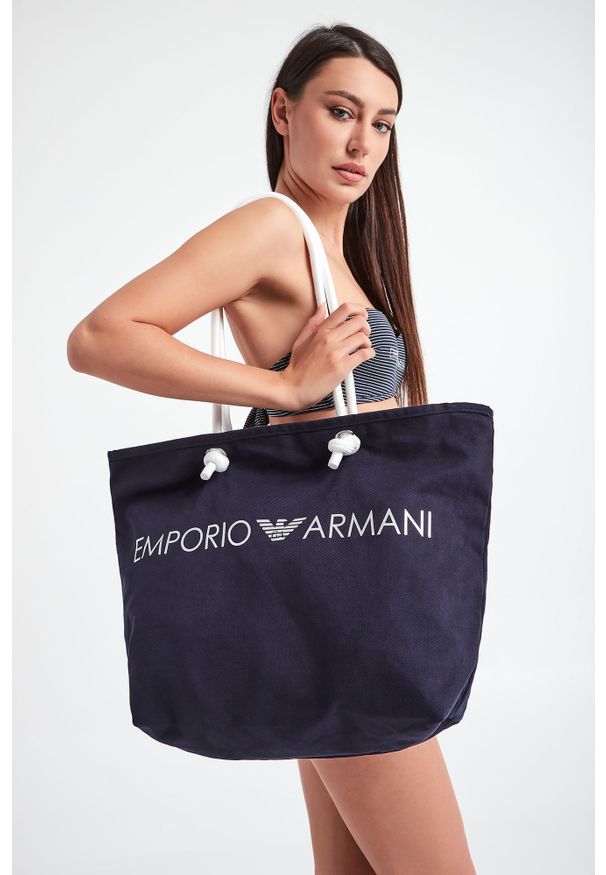 Emporio Armani Swimwear - TOREBKA EMPORIO ARMANI SWIMWEAR. Wzór: napisy