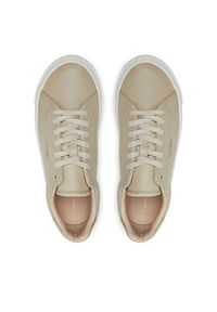 Calvin Klein Sneakersy Cupsole Lace Up W/Ml HW0HW02288 Écru. Materiał: skóra #3