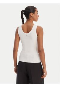 Fracomina Top FR26ST4005K524R9 Écru Slim Fit. Kolor: kremowy. Materiał: wiskoza #5