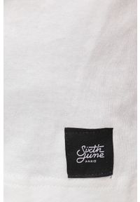 Sixth June T-shirt bawełniany kolor biały z aplikacją. Okazja: na co dzień. Kolor: biały. Materiał: bawełna. Wzór: aplikacja. Styl: casual #2