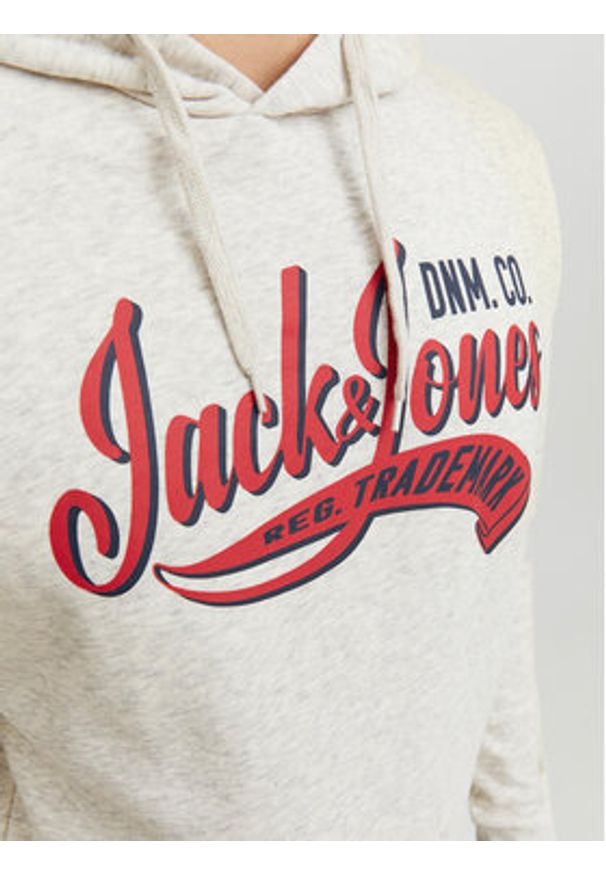 Jack & Jones Bluza Logo 12233597 Szary Standard Fit. Kolor: szary. Materiał: syntetyk