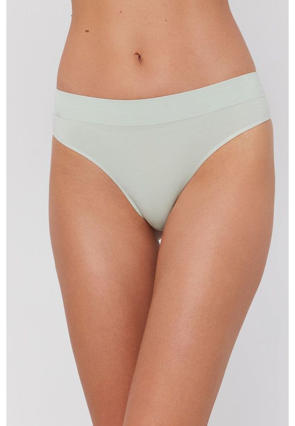 DKNY - Dkny - Stringi. Kolor: zielony