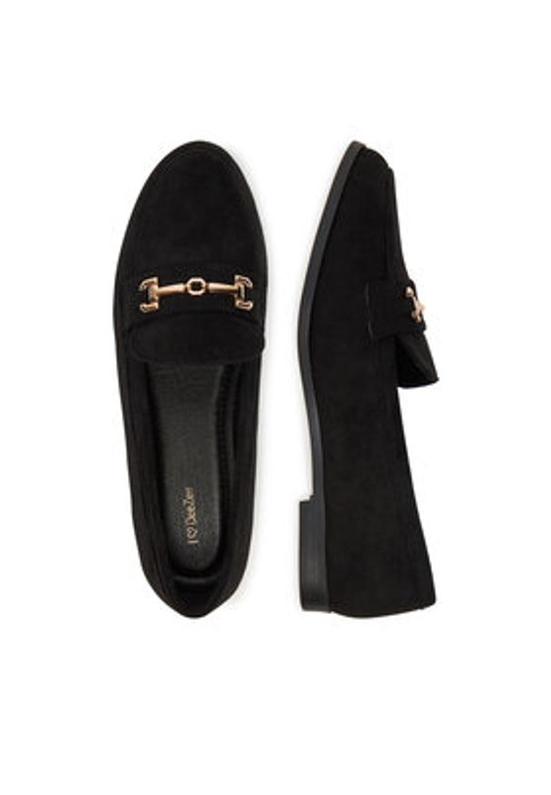 DeeZee Loafersy HXG2106-27 Czarny. Kolor: czarny. Materiał: materiał