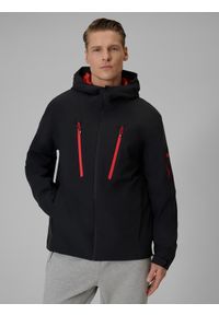 4f - 4F Kurtka przejściowa membrana 8000 męska - czarna 3XL. Okazja: na co dzień. Kolor: czarny. Materiał: materiał. Styl: casual #1