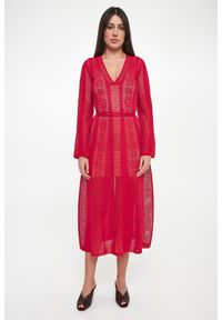 Twinset Milano - Sukienka ażurowa midi TWINSET. Wzór: ażurowy. Długość: midi #2