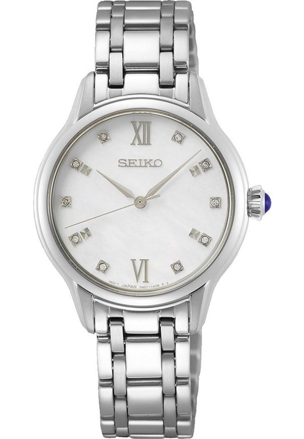 Zegarek Seiko Zegarek damski Seiko SRZ537P1 srebrny. Kolor: srebrny
