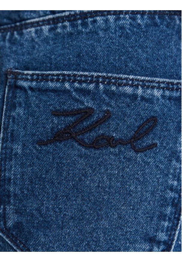 Karl Lagerfeld - KARL LAGERFELD Jeansy A3W10017 Niebieski Straight Fit. Kolor: niebieski