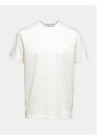 Selected Homme T-Shirt 16088574 Biały Regular Fit. Kolor: biały. Materiał: bawełna