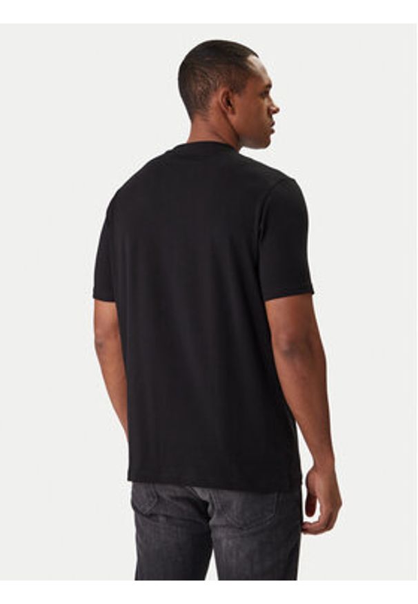 Karl Lagerfeld - KARL LAGERFELD T-Shirt 755053 561221 Czarny Regular Fit. Typ kołnierza: dekolt w karo. Kolor: czarny. Materiał: bawełna