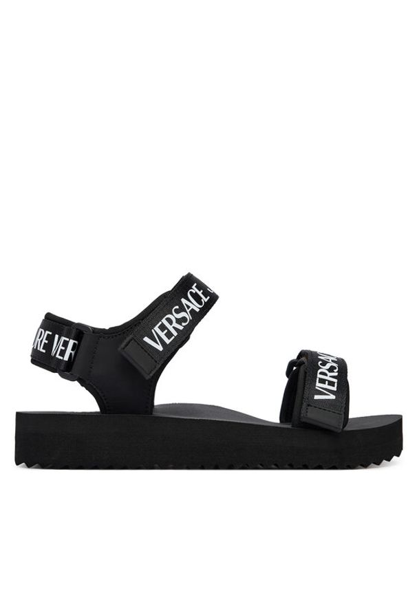 Versace Jeans Couture Sandały 80VA3SX4 ZS630 Czarny. Kolor: czarny. Materiał: syntetyk