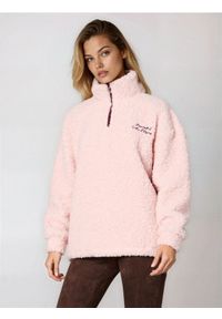 Sinsay - Bluza z kożuszkiem - różowy. Kolor: różowy