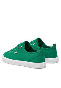 TOMMY HILFIGER - Tommy Hilfiger Tenisówki Vulc Canvas Sneaker FW0FW08063 Zielony. Kolor: zielony