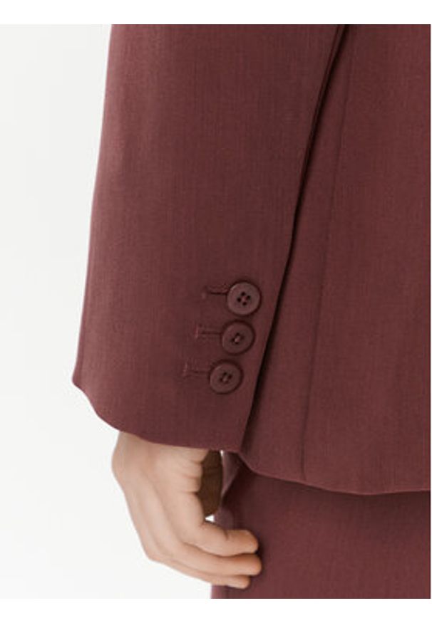 DKNY Marynarka UG3JX043 Bordowy Regular Fit. Kolor: czerwony. Materiał: syntetyk