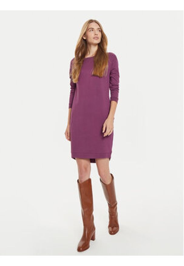 Tatuum Sukienka codzienna Semiraka T2304.196B Fioletowy Loose Fit. Okazja: na co dzień. Kolor: fioletowy. Materiał: wiskoza. Typ sukienki: proste. Styl: casual