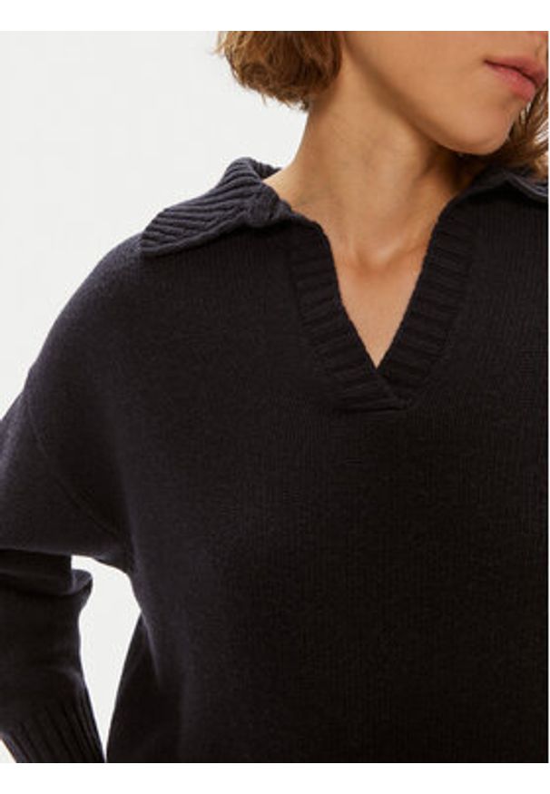 Weekend Max Mara Sweter Agre 2425366152 Granatowy Oversize. Kolor: niebieski. Materiał: wełna
