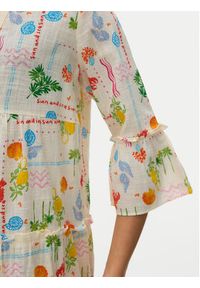 Vero Moda Sukienka letnia Elena 10357444 Żółty jasny Regular Fit. Kolor: żółty. Materiał: bawełna. Sezon: lato #4