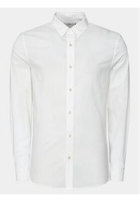 Guess Koszula Ls Sunset Jacquard M4RH55 WFXX0 Biały Slim Fit. Kolor: biały. Materiał: bawełna #4