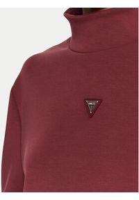 Guess Bluza Olympe V4YQ05 KCAY2 Bordowy Regular Fit. Kolor: czerwony. Materiał: syntetyk #5