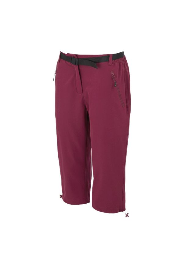 Regatta - Damskie spodenki Xert Stretch Capri Light. Kolor: czerwony. Sport: turystyka piesza