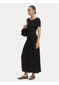 Liu Jo Sukienka codzienna VA6123 JS360 Czarny Regular Fit. Okazja: na co dzień. Kolor: czarny. Materiał: wiskoza. Typ sukienki: proste. Styl: casual #2