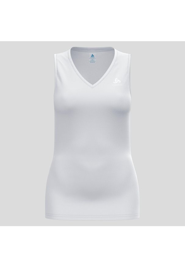 Koszulka sportowa damska Odlo BL TOP v-neck singlet ACTIVE F-DRY LIGHT. Kolor: biały