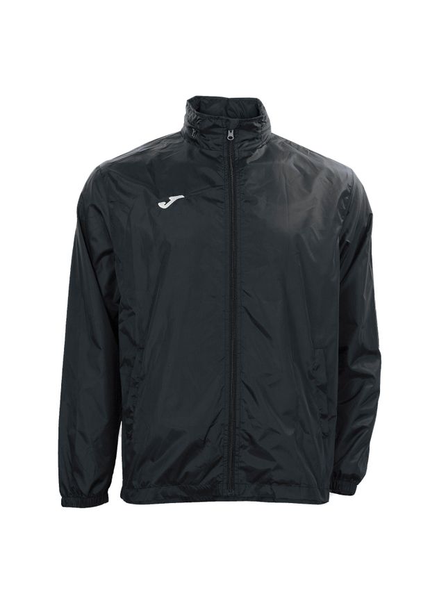 Kurtka do biegania męska Joma Iris przeciwdeszczowa. Kolor: czarny. Materiał: skóra, lakier. Sport: bieganie
