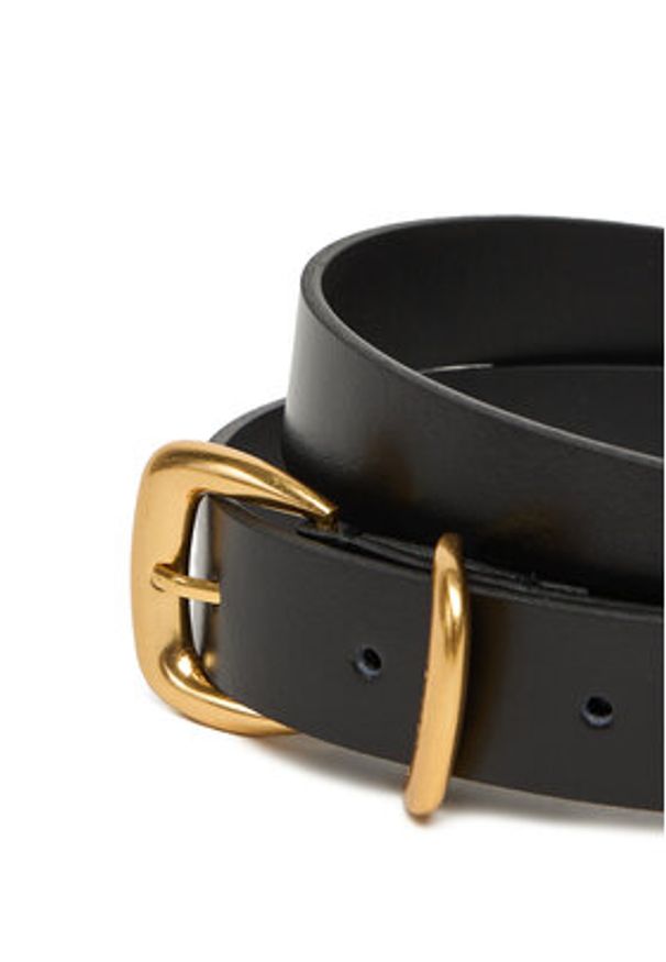 Calvin Klein Pasek Damski Sarah 2 Piece Logo Buckle Belt LV04K7012G Czarny. Kolor: czarny. Materiał: skóra