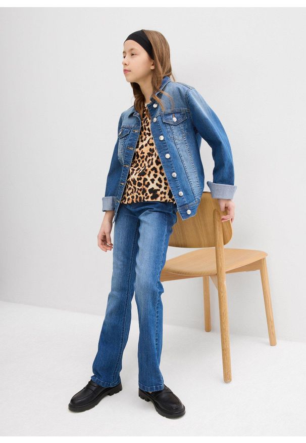 bonprix - T-shirt z czystej bawełny organicznej (2 szt.). Kolor: czarny. Materiał: bawełna. Wzór: nadruk, gładki, motyw zwierzęcy. Sezon: lato